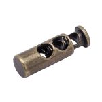 Фиксатор (зажим) для шнура металл 25 мм, 2отв. металл (латунь), 20 шт