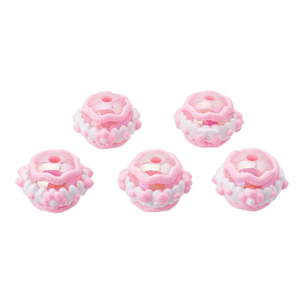 Бусины акриловые лэмпворк 16х20 мм, 5 шт, Astra&Craft (розовый), 1AL155