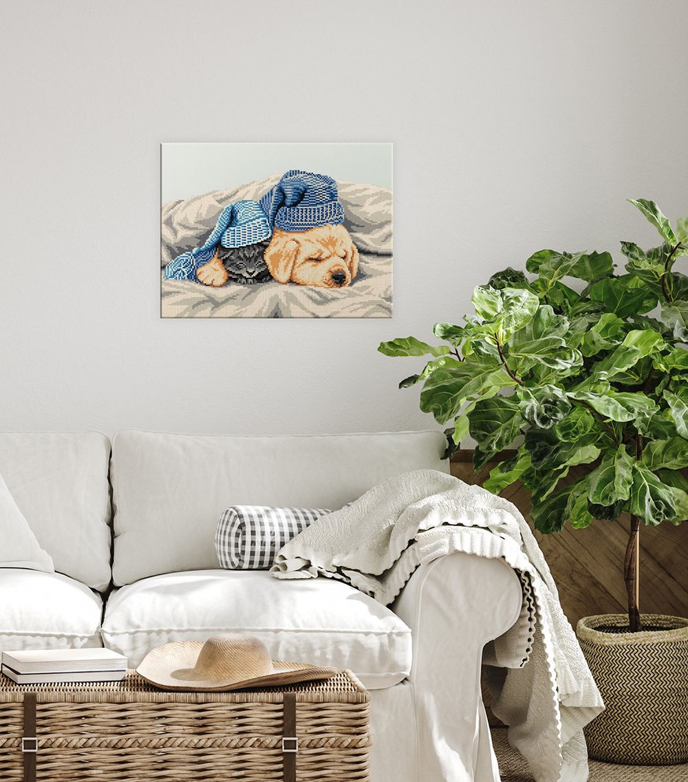 Алмазная (кристальная) мозаика Фрея, на подрамнике Сонное царство, 40х30 см