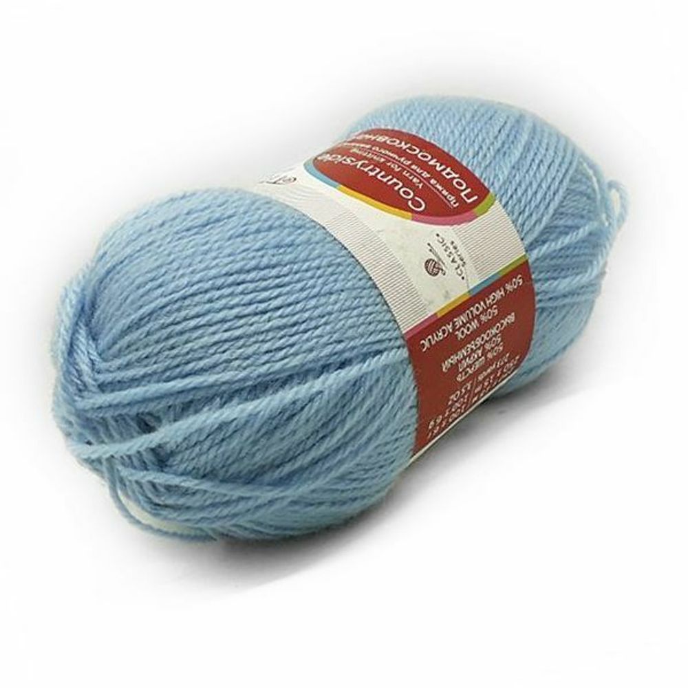 Пряжа Троицкая Подмосковная / уп.10 мот. по 100 г, 250м,0005 голубой