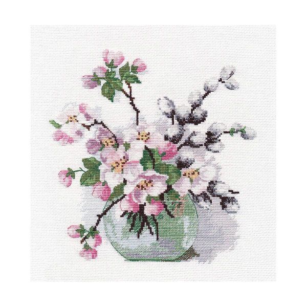 Набор для вышивания нитками Овен, Аромат весны 21х21см
