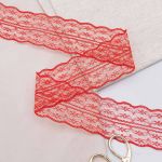 Кружево на сетке 45 мм / 9.14 метра, 06 красный, 3AR3730