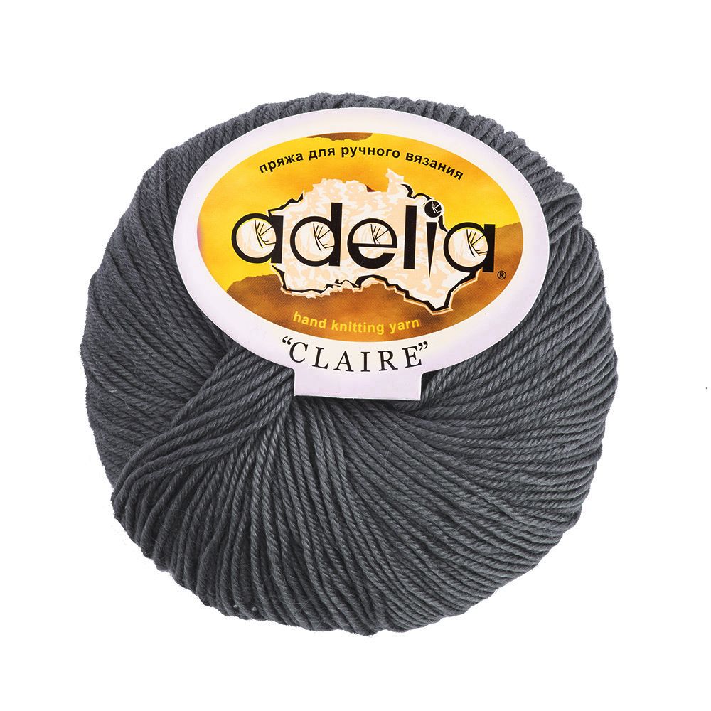 Пряжа Adelia Claire / уп.10 мот. по 50г, 138м, 508 серый