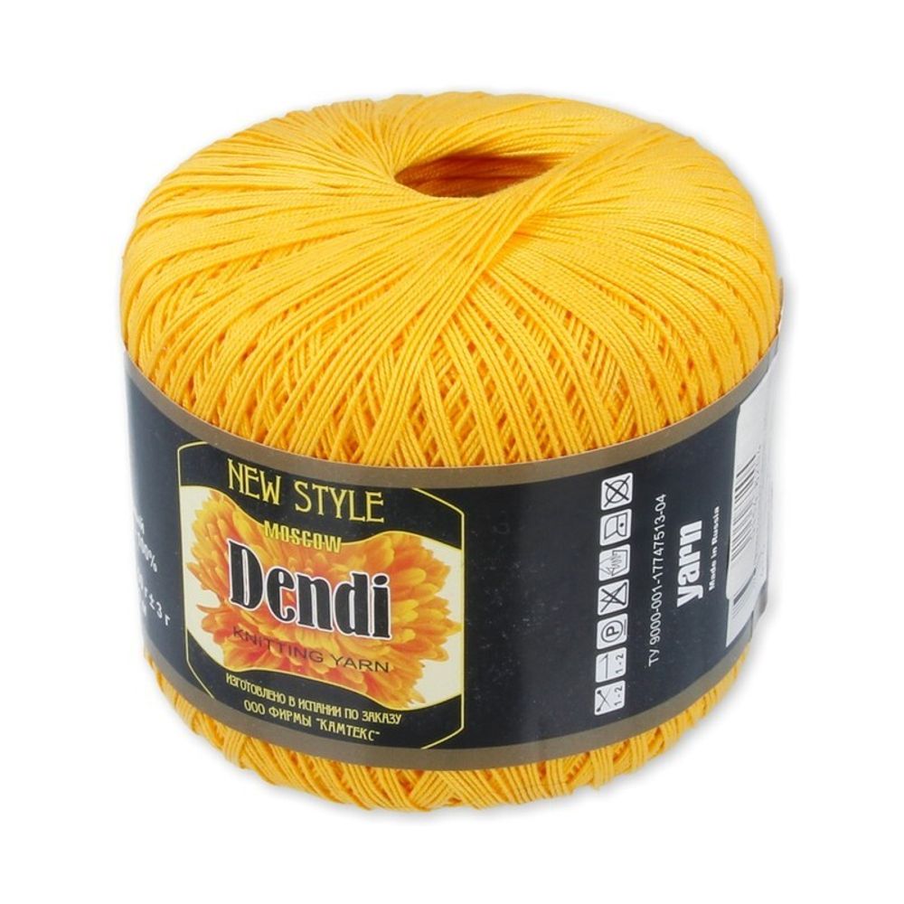 Пряжа Камтекс Денди / уп.10 мот. по 50 г, 330 м, цв.104 желтый Пряжа Камтекс Денди / уп.10 мот. по 50 г, 330 м, цв.104 желтый