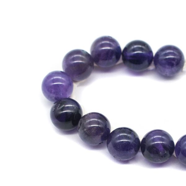 Бусины натуральный камень аметист 10 мм, 10 шт в упак, Астра