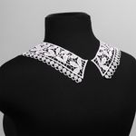 Пришивной кружевной воротник гипюр Kruzhevo 17.5х8 см, TBY.HX-02, цв.01 белый, уп.25 пар