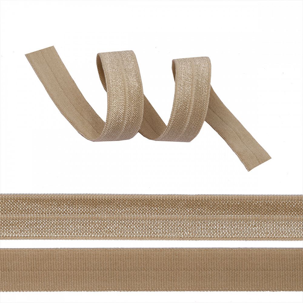 Резинка бельевая (окантовочная) блестящая 15.0 мм / 1000 метров, какао F294