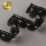 Кружево гипюр (плетёное) 20 мм / 13.71 метров, TBY.8GB0730, цв.черный