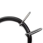 Пяльцы пластиковые с металлической застежкой, диаметр 5,8 см, цвет черный, Nurge Hobby, 160-3