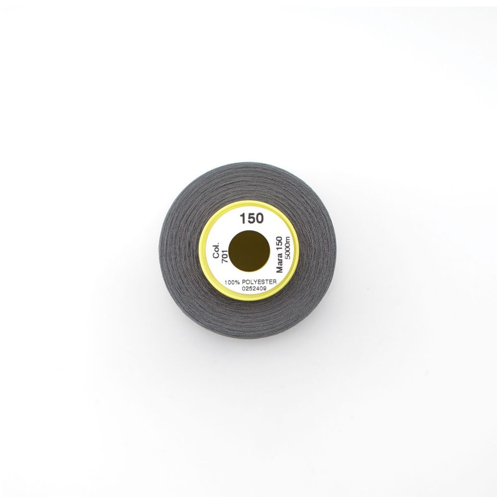 Нитка особо тонкая Gutermann Mara №150 (150/2), 5000 м, 713961, цв. 701 перламутрово-грифельный, 1 катушка