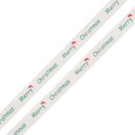 Лента репсовая (в рубчик) 15.0 мм, 3м, Merry Christmas