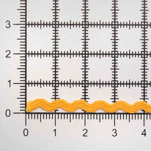 Тесьма вьюнчик, 3 мм, 30 метров (желтый), 30 метров