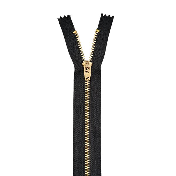 Молния металл джинсовая Т5 (5 мм) 1 зам., н/раз., 18 см, т.серый, 39125/18-3, 10 шт