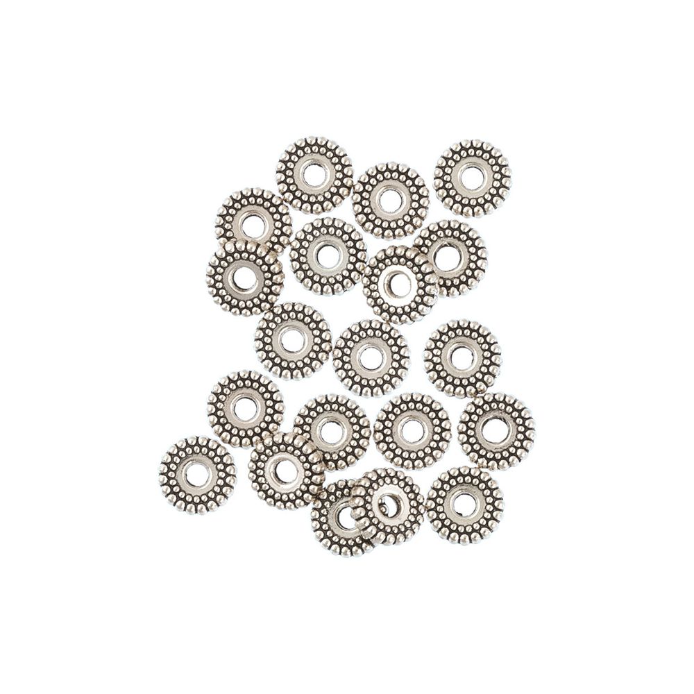 Рондели 8 мм, 20 шт, 01 под античное серебро, Zlatka MRR-08