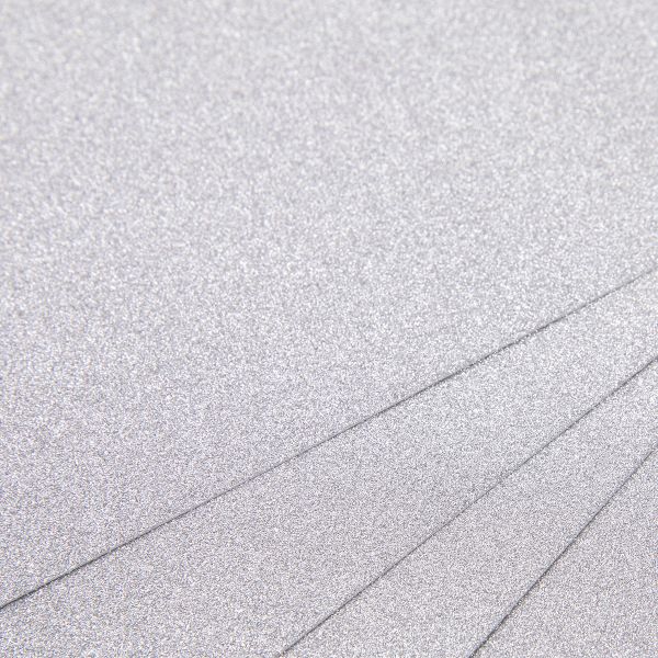 Бумага цветная глиттерная 250 г/м², А4, 21х29.7 см, 10 шт, 01-серебро (silver), Vista-Artista GLIT-A4
