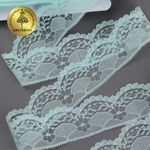 Кружево отделочное в стиле "трикотаж" 40 мм, диз. 278, цв.08 мята, уп. 27,4 м