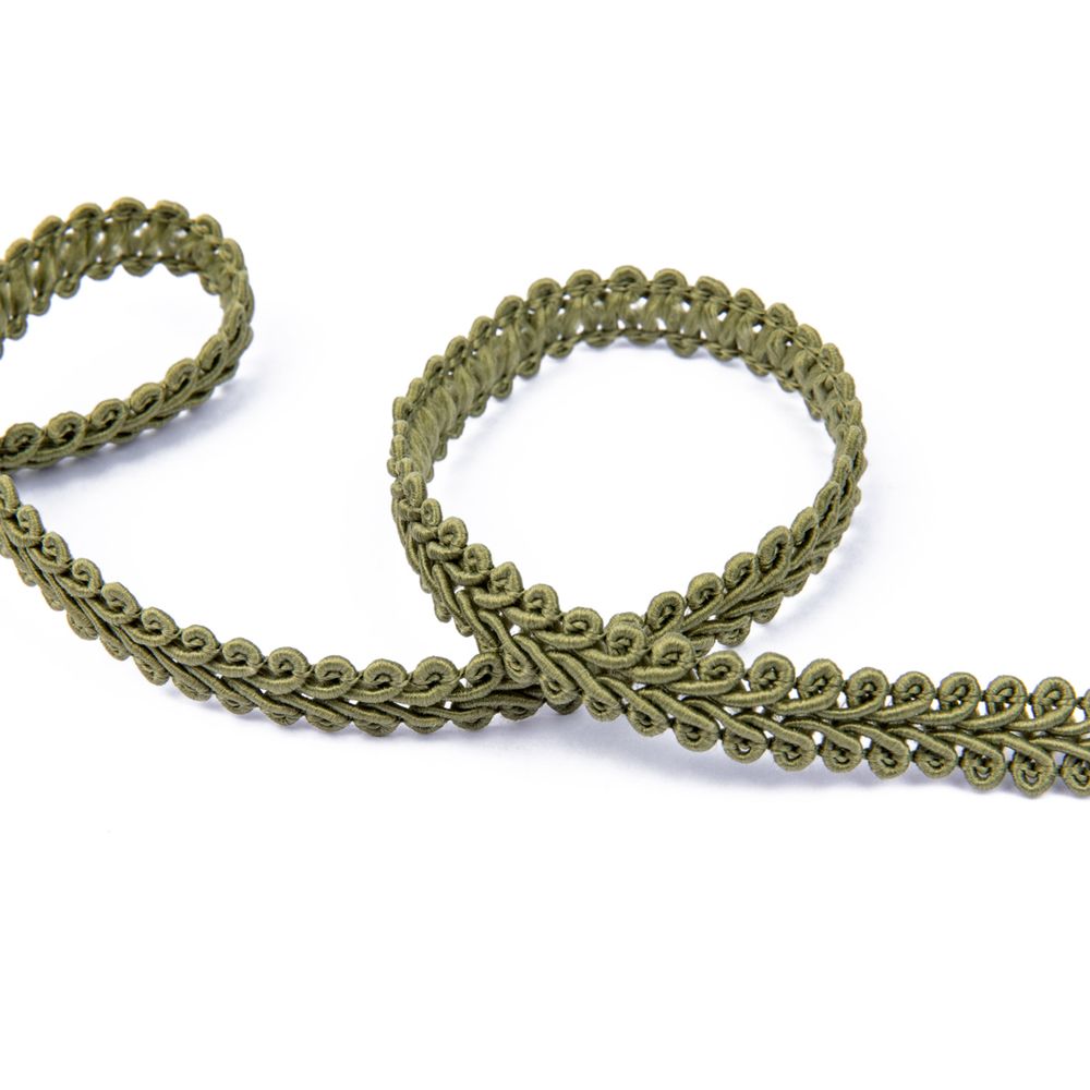 Тесьма отделочная в стиле шанель 8.5-10 мм / 33±0.5 метра, 130 хаки, Gamma GSH-10