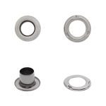 Люверсы металл ⌀_4.4 мм (внутр.), №2, сталь, чер.никель, 100 шт, New Star