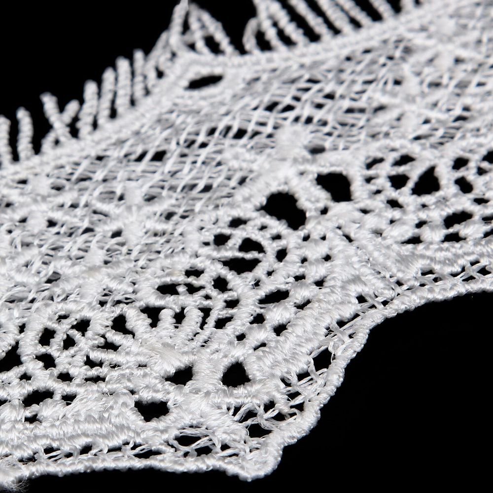 Кружево гипюр (плетёное) 72 мм / 3 метра, C501 белый