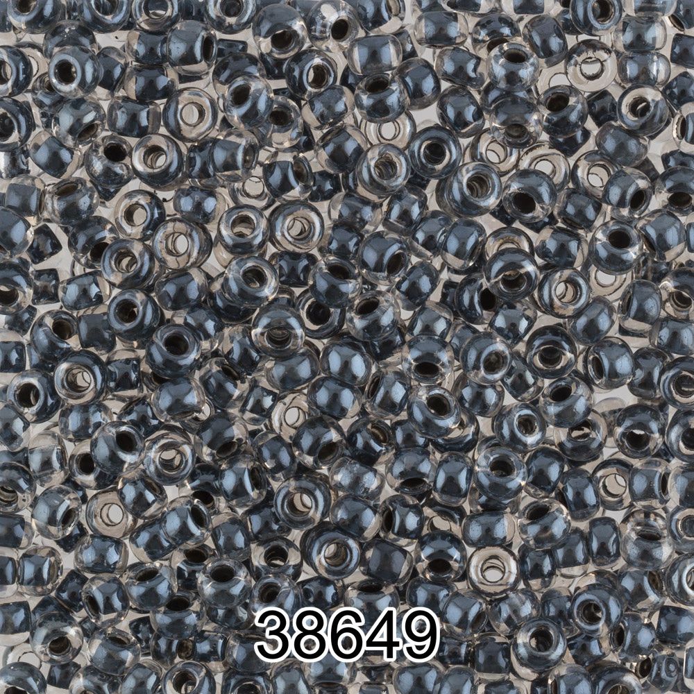 Бисер Preciosa круглый 10/0, 2.3 мм, 500 г, 38649 (Ф428) т.серый