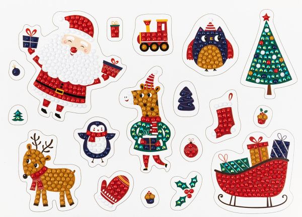 Алмазная (кристальная) мозаика Фрея ALVN-135, наклейки Новогодние, 19.5х14 см