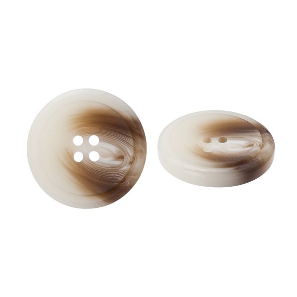 Пуговица 4 прокола 48L = 32 мм, пластик, col.C св. коричневый, CN2864, 36 шт