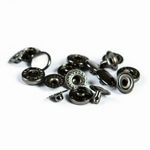 Кнопка Альфа (S-образная) ⌀10.0 мм, ≈100 шт, нерж.сплав, чер/никель, BIG