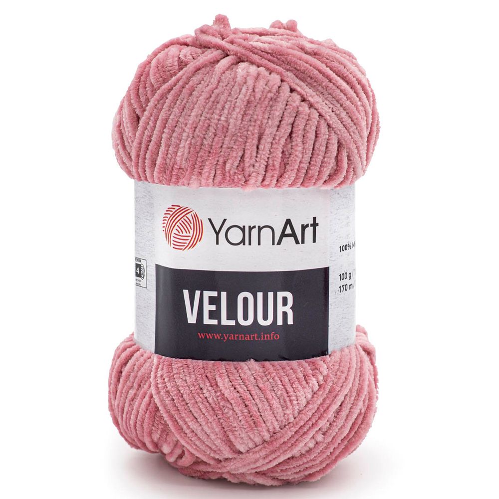 Пряжа YarnArt (ЯрнАрт) Velour / уп.5 мот. по 100 г, 170м, 862 пыльно-розовый