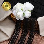 Кружево вязаное (тесьма) 20 мм / 10 метров, 6307-1.03 цв.03 черный, 10 м, Kruzhevo