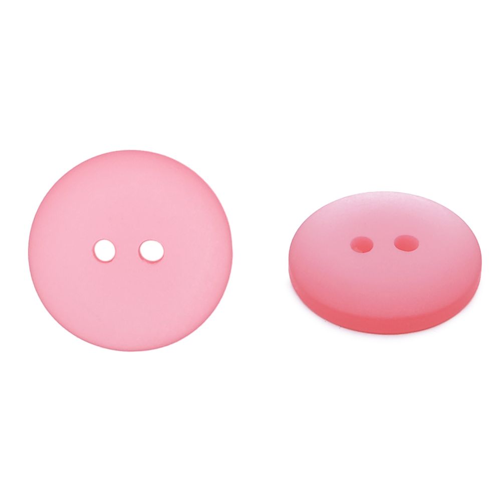 Пуговицы на 2 прокола 28L (18мм), пластик (col.35 розовый), CR-K18M, 144 шт