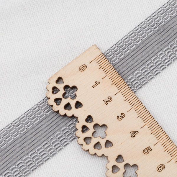 Кромка брючная клеевая тканая 25 мм / 5 метров, серый, 7210-9038