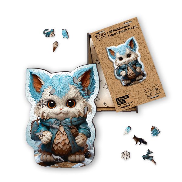 Пазл фигурный деревянный 159 элементов, ZLF-024 Крошка Йети, Фрея