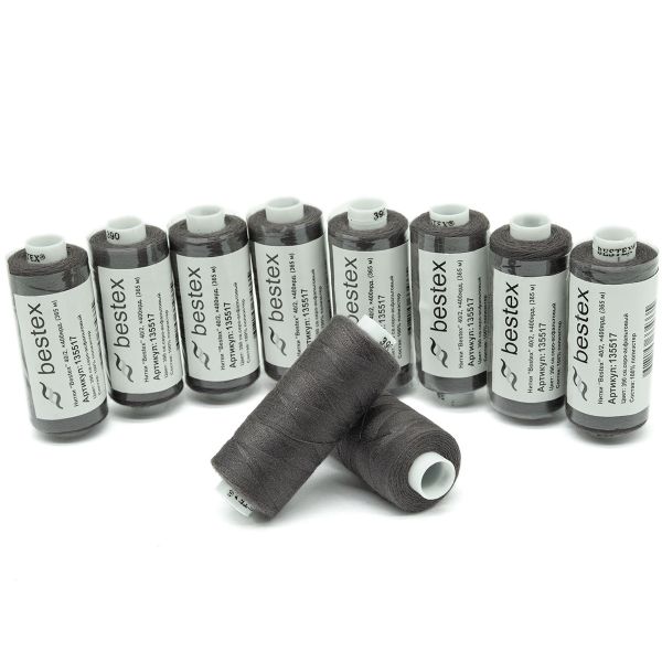 Нитки швейные бытовые Bestex 40/2, 365 м (400 ярд) / 10 кат., 390 дымно-лавандовый