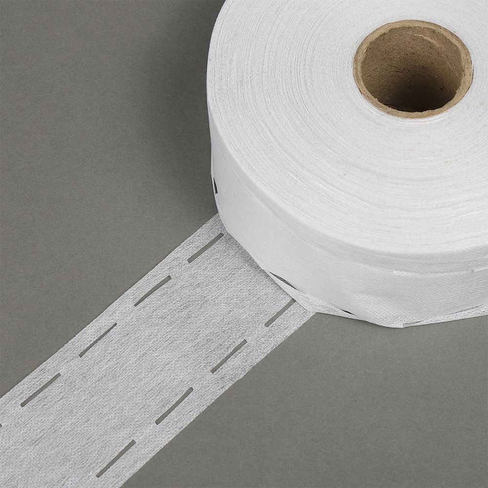 Лента корсажная клеевая перфорированная 60.0 мм / 100 метров, 40 г/м², 10-40-10, белый 6760W