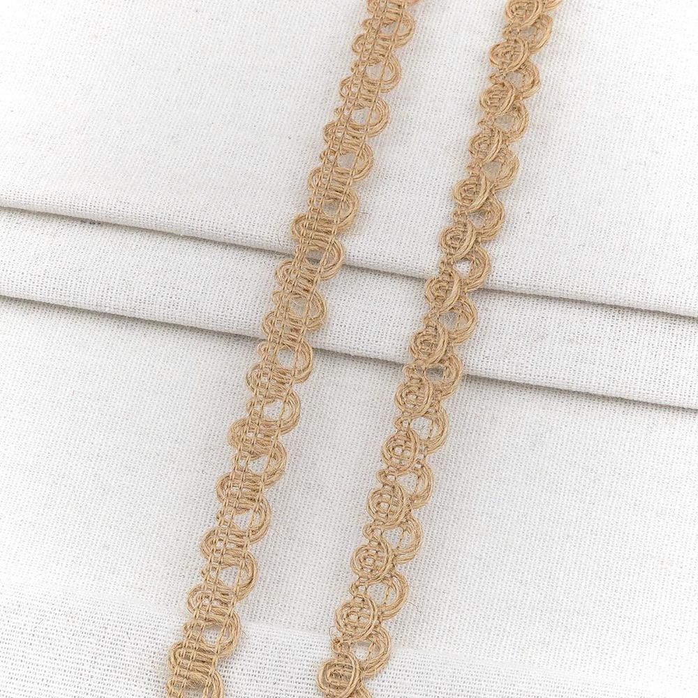 Тесьма отделочная джутовая 10 мм / 25 метров, 1-Н29, 23489