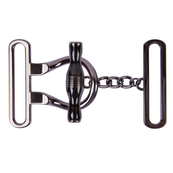 Застежка декоративная металл 100х56 мм, 10 шт, 06 черн.никель (черный), Micron GH 1068