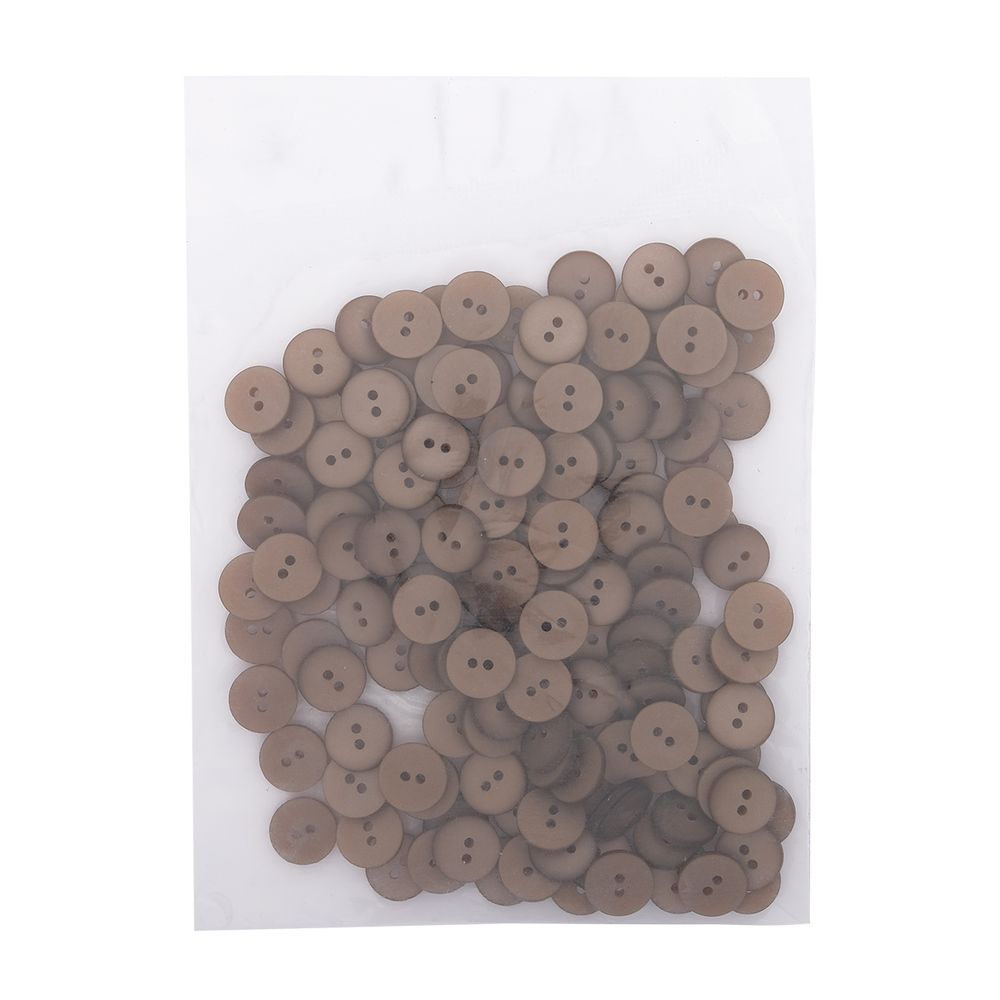 Пуговицы на 2 прокола 18L (11мм), пластик (col.25 светло-коричневый), CR-K18M, 144 шт