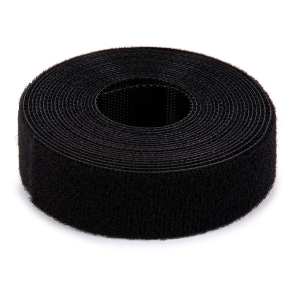 Лента контактная липучка фасовка (велкро) двусторонняя 20 мм / 3 метра, черный, Gamma LG-20XM, качество 