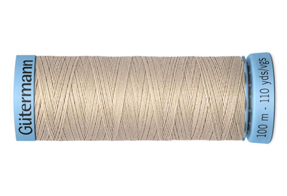 Нитки шелковые Gutermann Silk S303, 100м, 722 св.бежевый, 5 катушек /TOS/