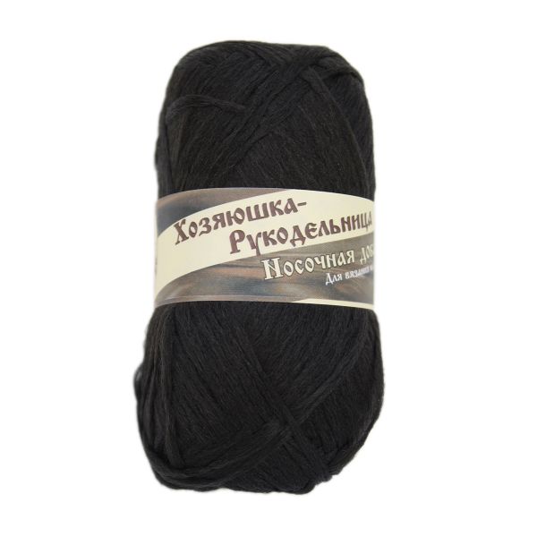 Пряжа Носочная добавка / уп.10 мот. по 50 г, 230 м, черный