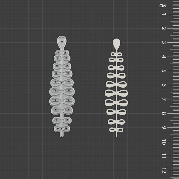 Нож для вырубки 1.9х7.2 см, Веточка, Mr.Painter DICUT-M0003