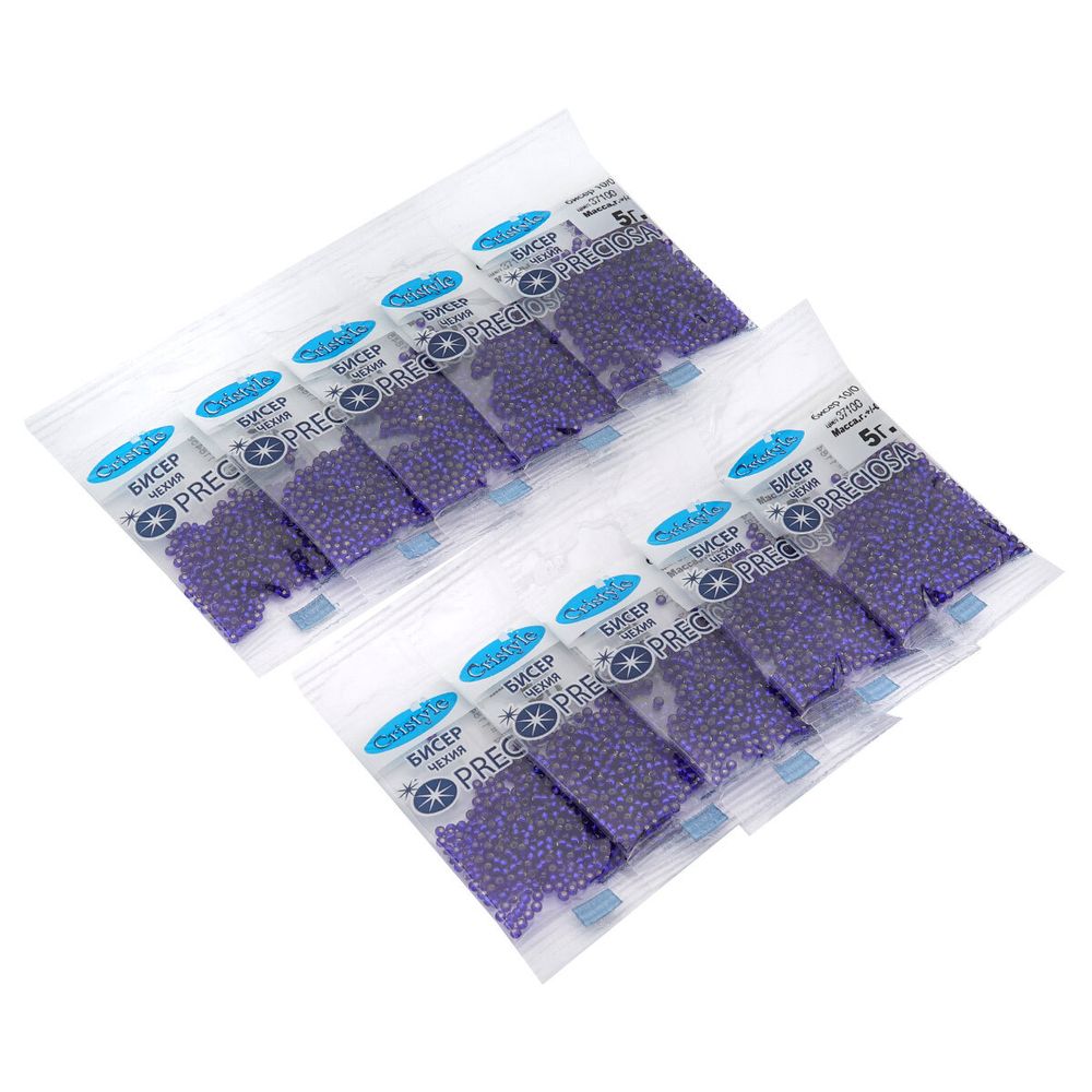 Бисер Preciosa 10/0 (2.3 мм), 50 г (10х5 г), цв. 37100