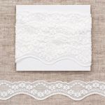 Кружево эластичное (стрейч) 40 мм, 3,4 м, ±4 см, белый