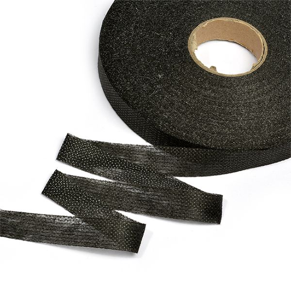 Лента клеевая нитепрошивная по долевой 15 мм, черный 4715B, 17 рул. по 100 м, Ideal