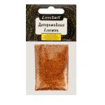 Блестки декоративные 0.2 мм, 25 г (5х5 г), 4.5 мл, 32 золото янтарное/amber gold, Love2art GLI-01