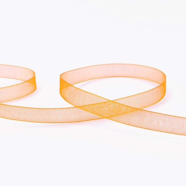 Лента капроновая (органза) 10.0 мм / 22.8±1 метра, 018 оранжевый, Blitz OR-10