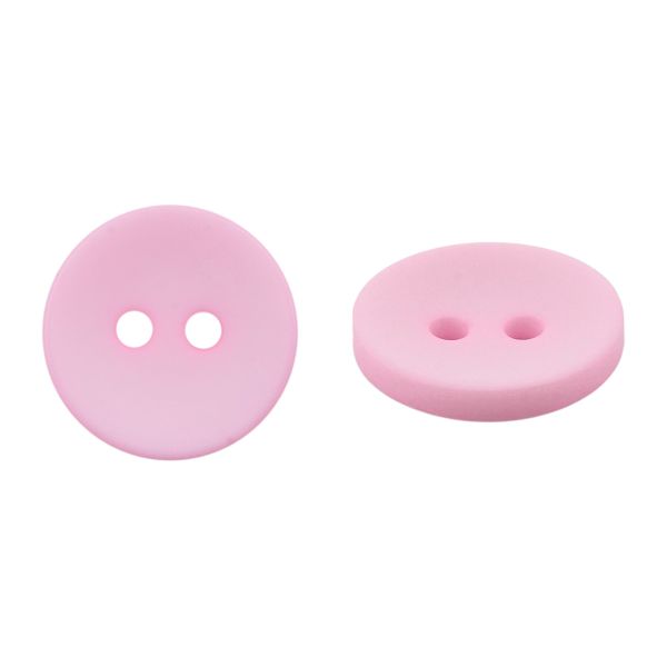 Пуговица 2 прокола 24L=15 мм, Pink1, розовый 1, NE188, 36 шт