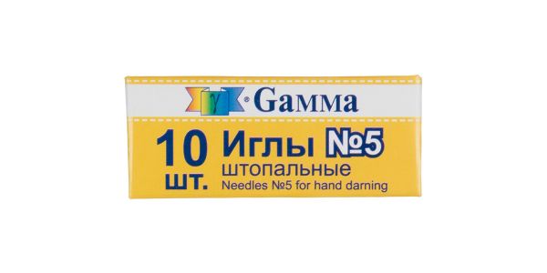 Иглы ручные штопальные №5, 10 шт, Gamma NIR-19