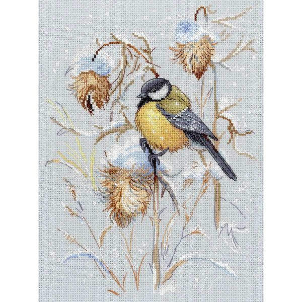 Набор для вышивания нитками МП Студия, Снежная пора 30х21 см