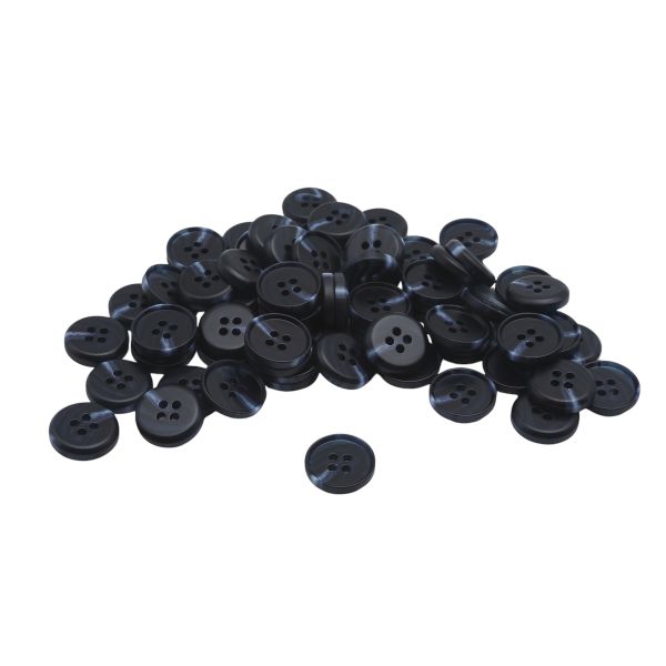 Пуговицы 4 прокола 28L=18 мм, col. E темно-синий, 72 шт, CN2833